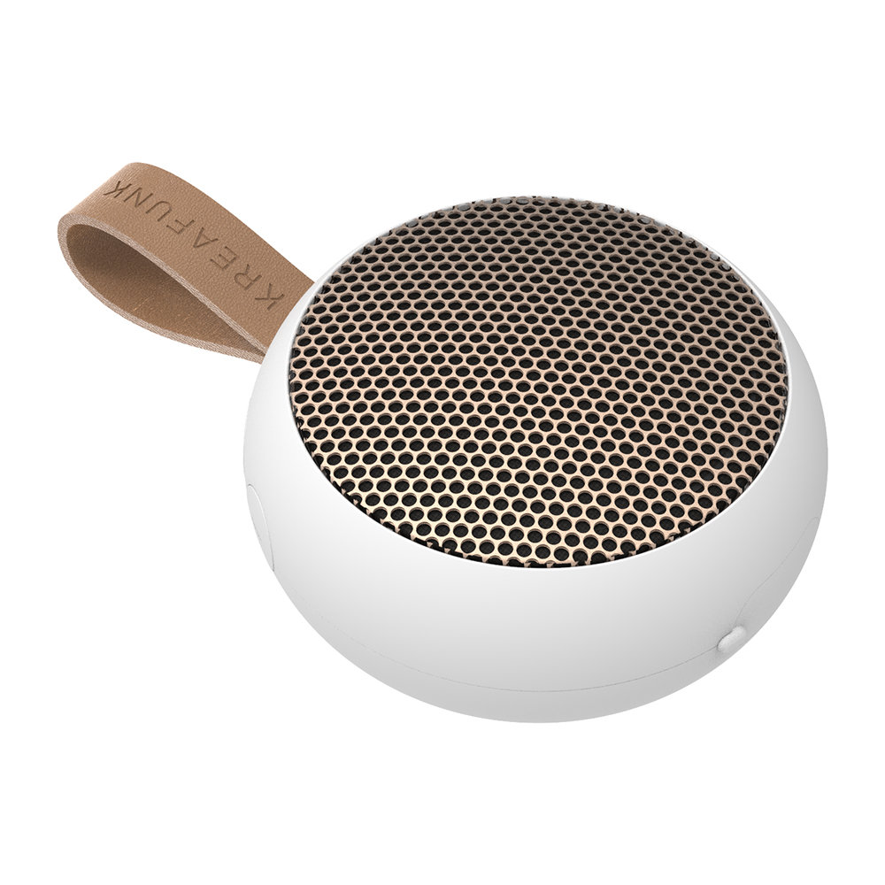 KreaFunk - aGO Bluetooth Speaker - White/Rose Gold Grill (Kfwt31)