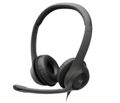 Logitech - H390 USB Headset black