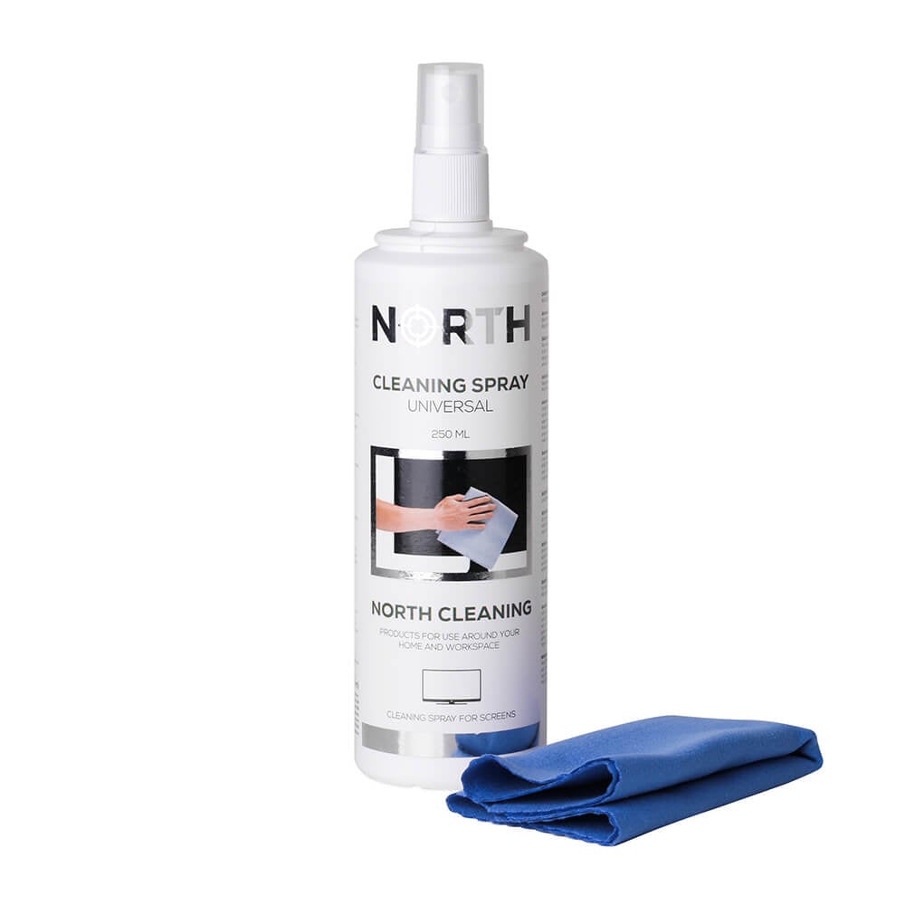 North - Cleaning Kit for TV Fluid 250ml & Cleaning Cloth