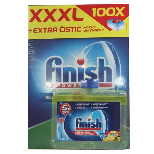 Finish - Dishwasher Cleaner 250 ml + All in One Deep Clean 100 stk.