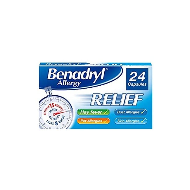 Benadryl - Allergy Relief Capsules 24 Pcs