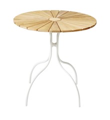 Cinas - Hard & Ellen Café Table Ø 80 cm - Aluminium/Teak  - White (2525116)