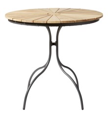 Cinas - Hard & Ellen Café Table Ø 80 cm - Aluminium/Teak  - Antracit (2525136)