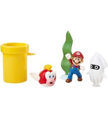 Nintendo - Super Mario - Undervannsdiorama-figursett