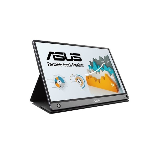 ASUS - ZenScreen 15.6" MB16AMT Portable USB-C Monitor Touch 1920x1080p IPS 60Hz Stereo Speaker