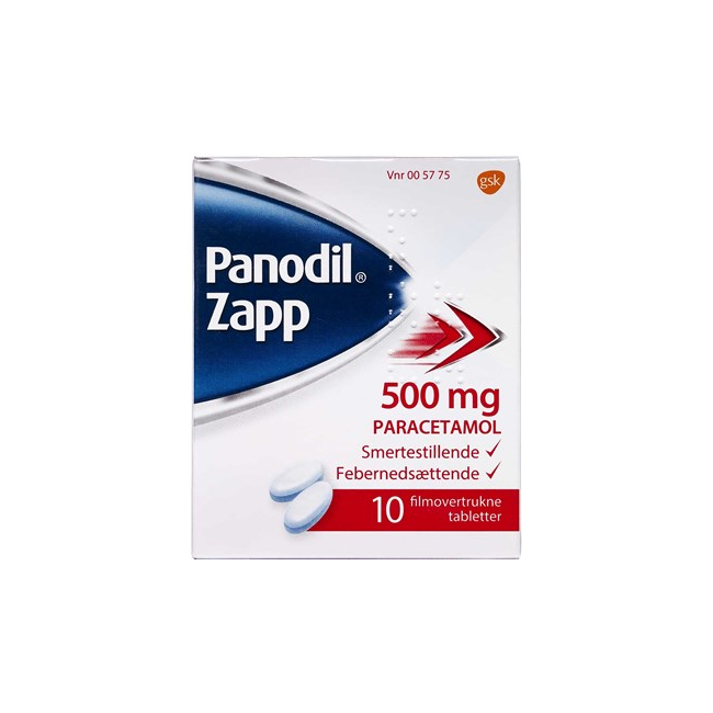 Panodil Zapp, 500 mg - 10 stk (005775)