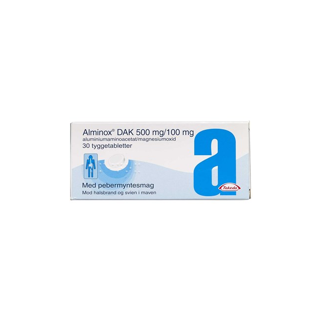 Alminox "DAK", 500 mg + 100 mg - 30 stk (069240)