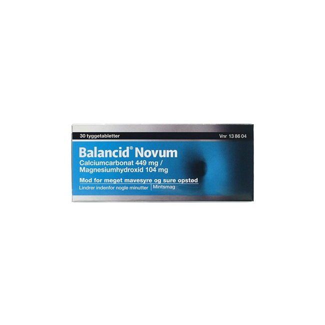 Balancid Novum, 449 mg + 104 mg - 30 stk (138604)