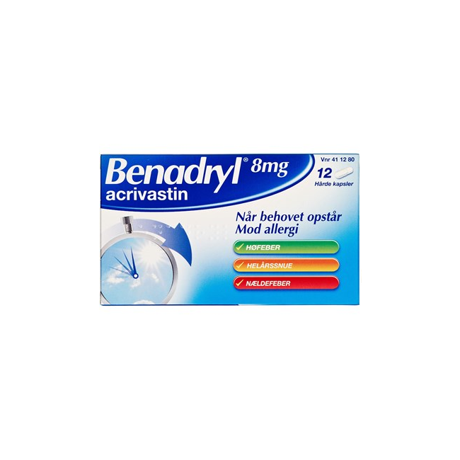 Benadryl, 8 mg - 12 stk. (411280)