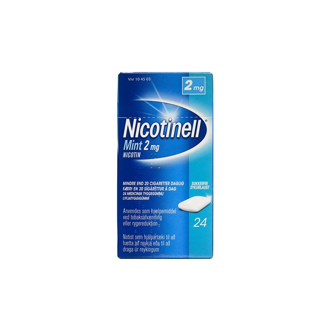 Nicotinell - Mint medicinsk tyggegummi, 2 mg - 24 stk. (104503)
