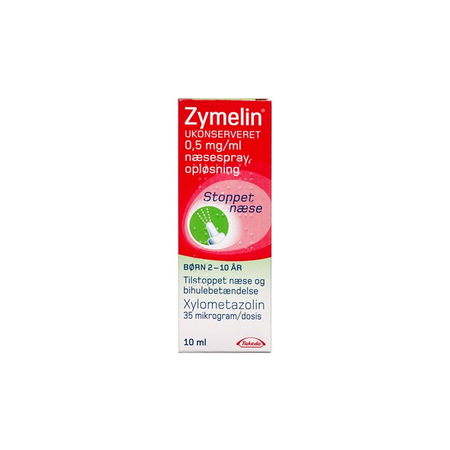 Zymelin Junior ukonserveret næsespray, 0,5 mg opløsning 10 ml (401456)