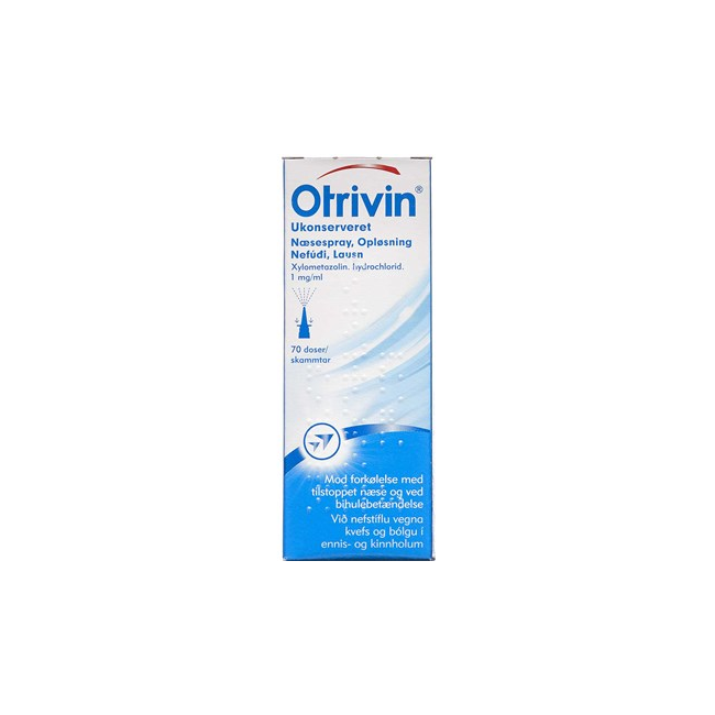 Otrivin ukonserveret næsespray, opløsning 1 mg/ml - 10 ml (439089)