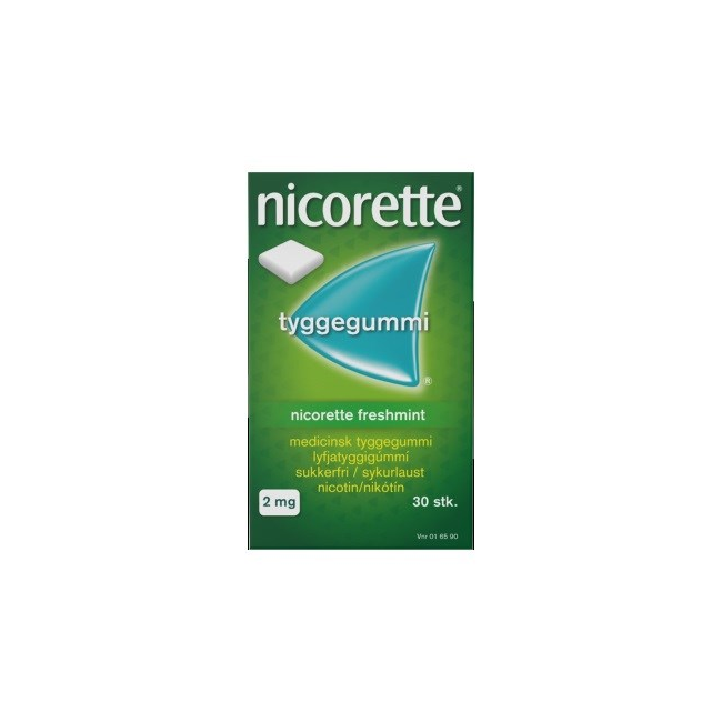 Nicorette - Freshmint medicinsk tyggegummi, 2 mg - 30 stk. (016590)