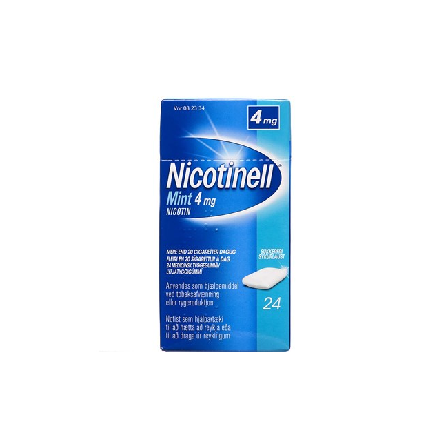 Nicotinell - Mint medicinsk tyggegummi, 4 mg - 24 stk. (082334)