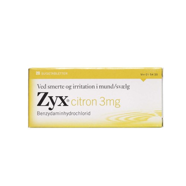 Zyx - citron sugetabletter, 3 mg - 20 stk. (015420)