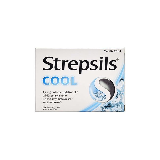 Strepsils - Cool sugetabletter, 0,6+1,2 mg - 36 stk. (062704)