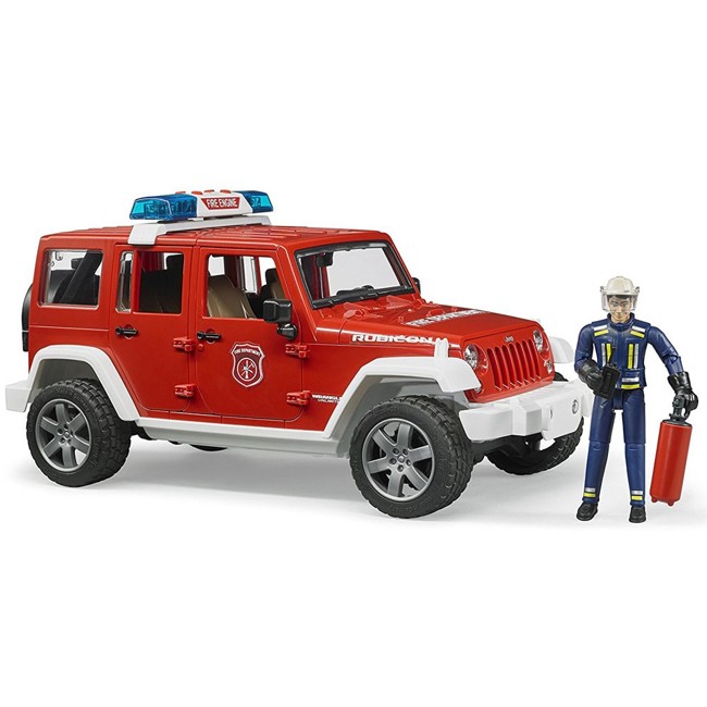 Bruder - Jeep Wrangler Unlimited Rubicon Fire Dept vehicle with fireman (02528)