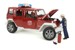 Bruder - Jeep Wrangler Unlimited Rubicon Fire Dept vehicle with fireman (02528) thumbnail-3