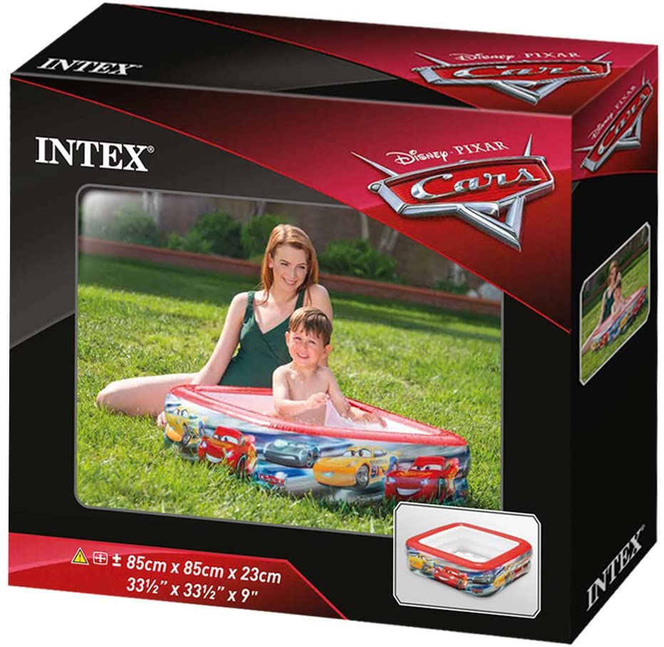 Planschbecken für Kinder INTEX Play Box Pool Cars 85x85x23cm 