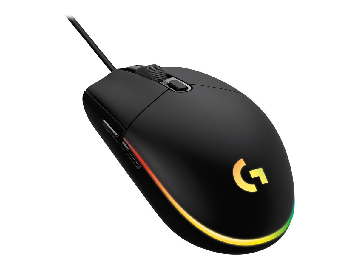 Logitech - G203 LIGHTSYNC Gaming Mouse Black - Datamaskiner