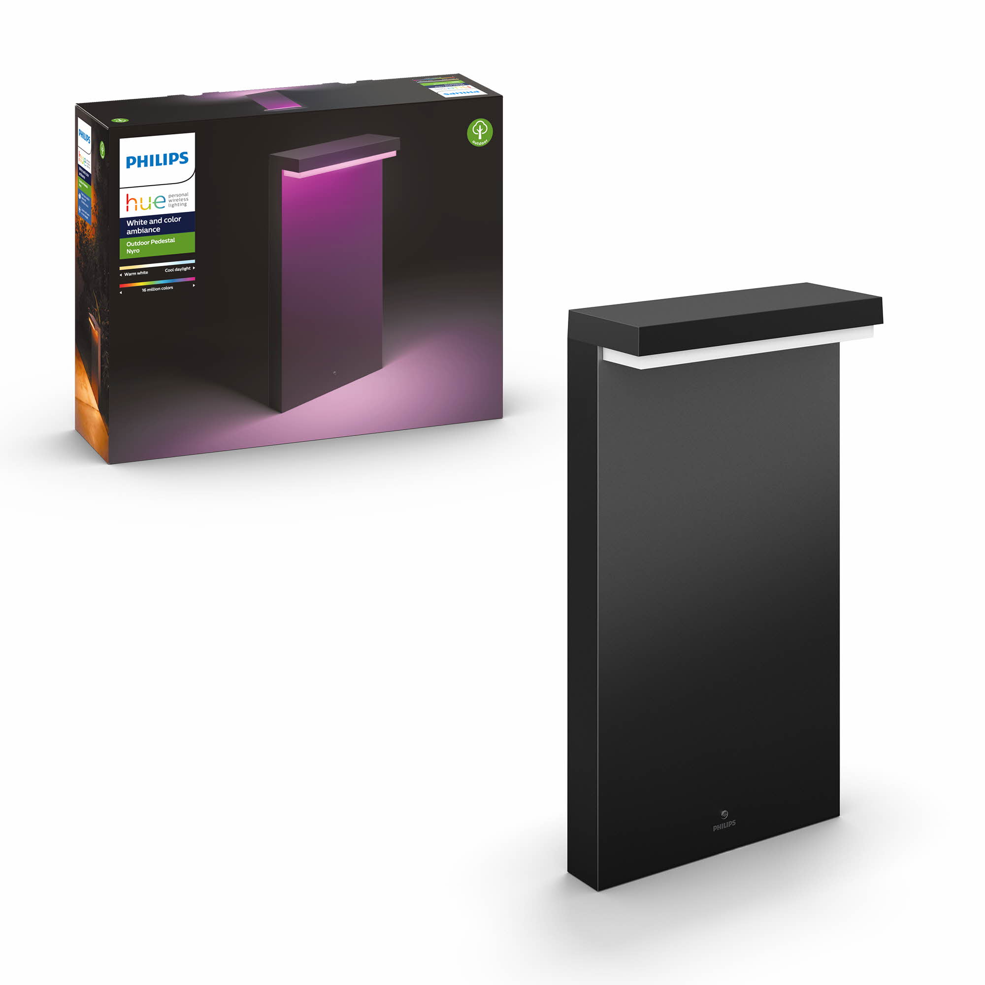 Philips Hue WCA Nyro Hagebelysning 1x13.5W Sort