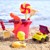 B. Toys - Sands Ahoy – Beach Playset - Medium Bucket Set, Red (1331) thumbnail-4