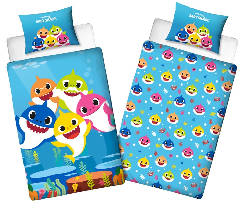 Bed Linen - Junior Size 100 x 140 cm  - Baby Shark (BSH006)
