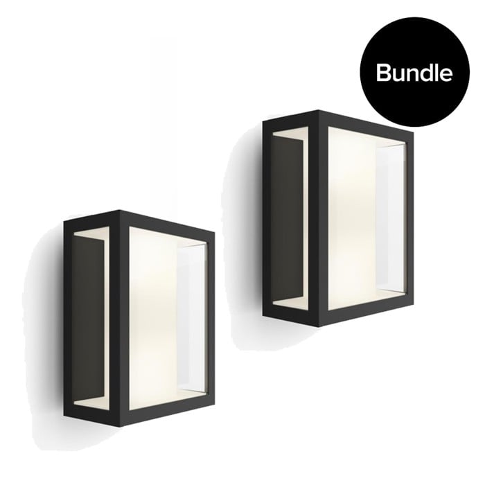 Philips Hue - 2x Impress  Wall Lantern Outdoor - White & Color Ambiance - Bundle