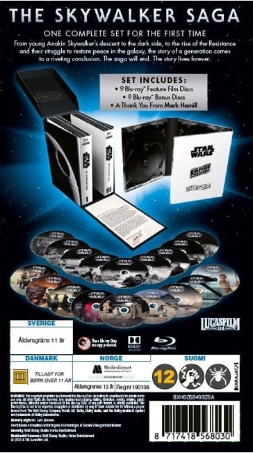 The Skywalker Saga Star Wars 1-9 Complete - Blu Ray