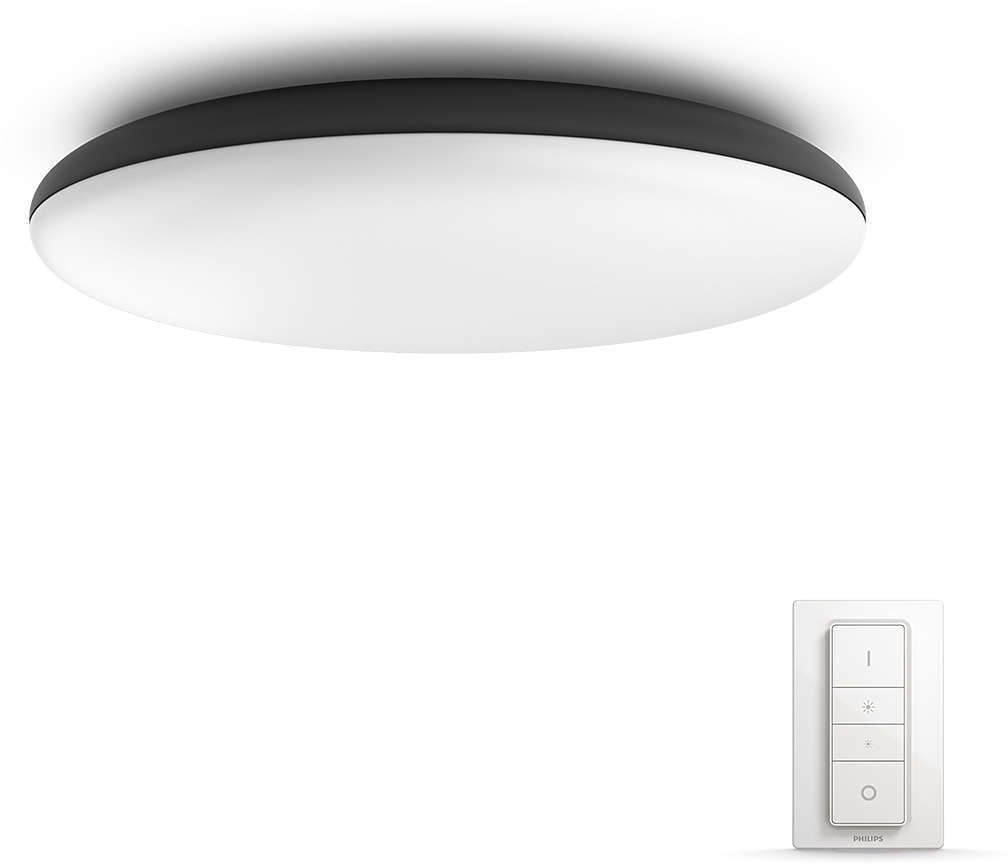 Philips Hue - Cher Hue ceiling lamp black 1x39W 24V - White Ambiance Bluetooth Dimmer Included
