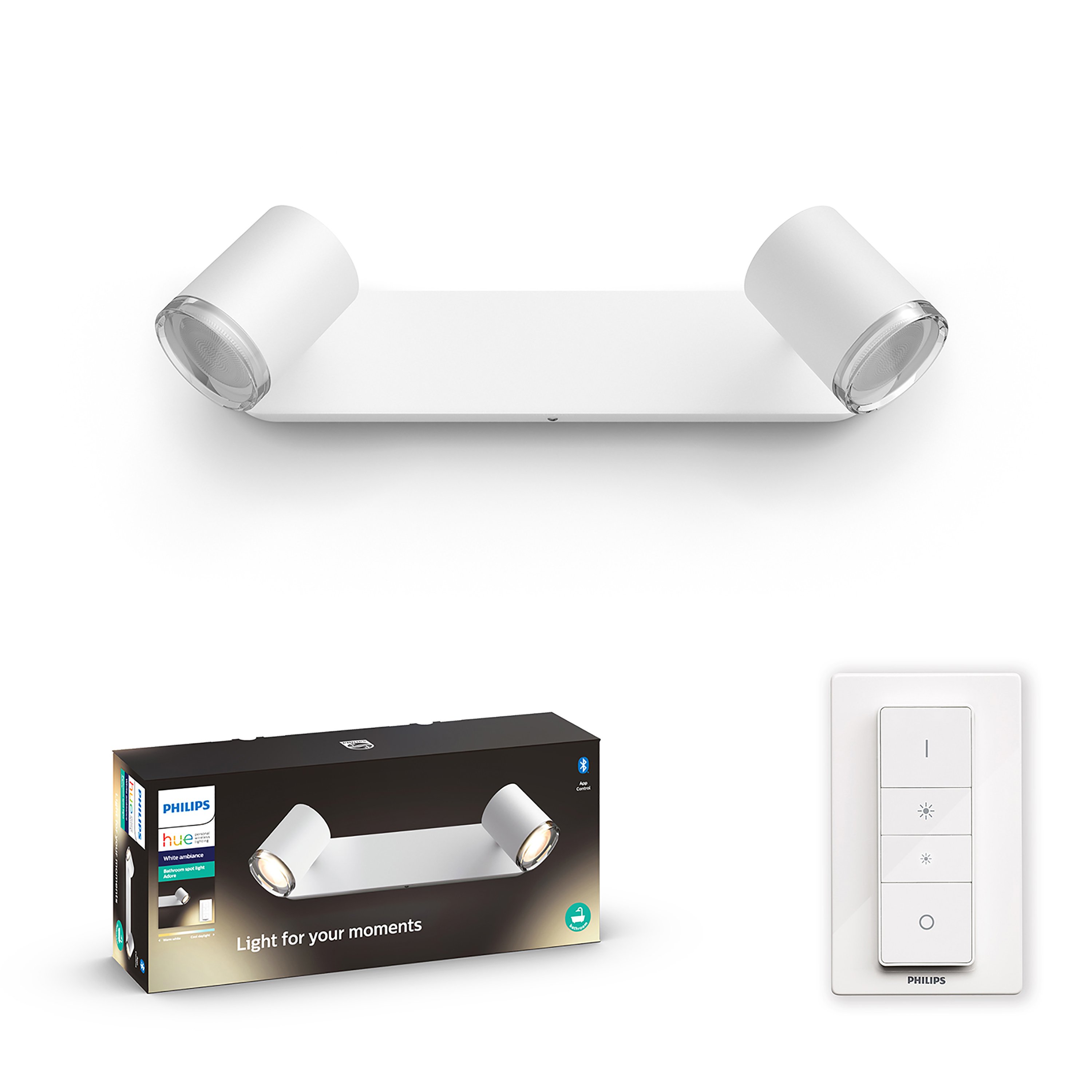 Philips Hue - Adore Hue bar/tube white 2x5.5W 230V - White Ambiance - Bluetooth