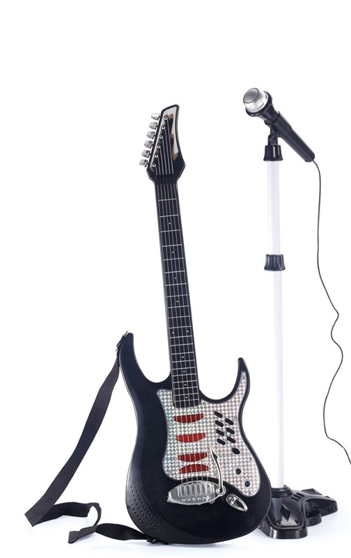 MUSIC - Electric Guitar with Microphone&Stand (501073) - Leker