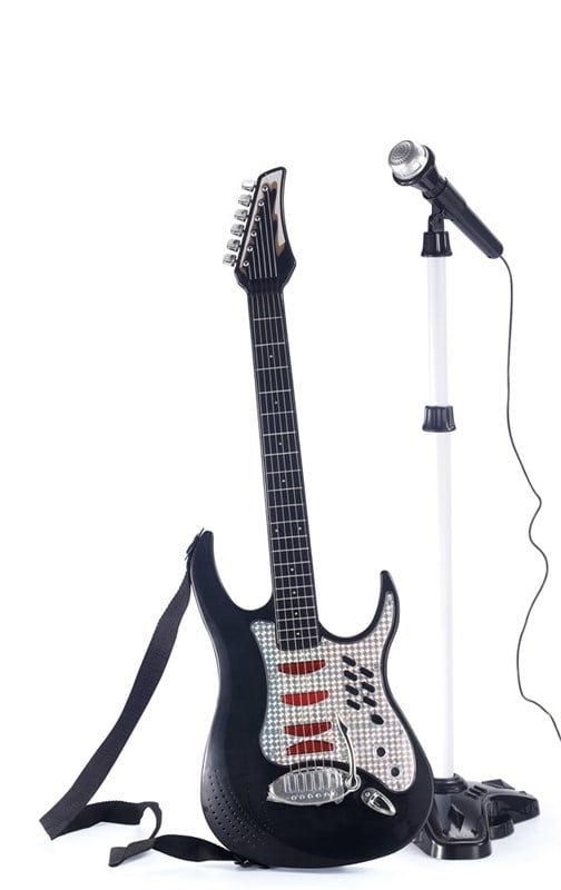 Billede af MUSIC - Elektrisk Guitar med Mikrofon og Mikrofonholder