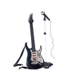 MUSIC - Elektrisk Guitar med Mikrofon og Mikrofonholder