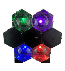 Højtaler med 4-Farvet Disco Lys