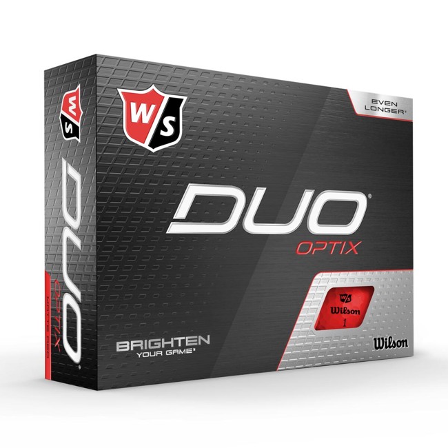Wilson - Duo OPTIC Røde 12pack Golfbolde