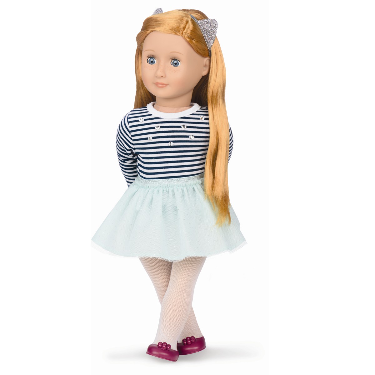 Our Generation - Arlee Puppe mit gestreiften Top und Tütü