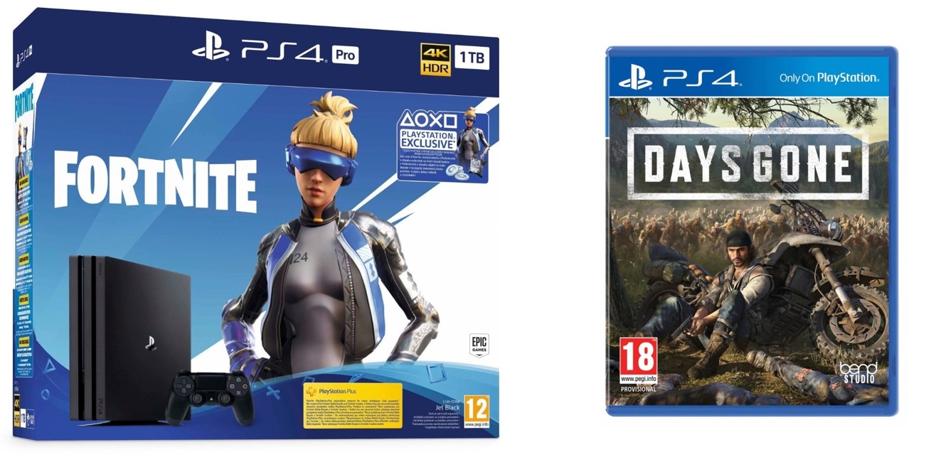 Playstation 4 Pro Console - 1 TB (Fortnite Bundle) (Nordic) + Days Gone (Fornite Code Expired) (Nordic)