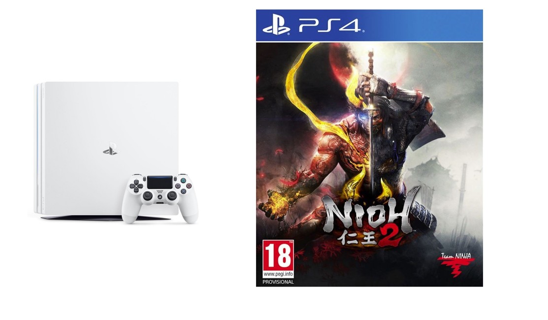 Playstation 4 Pro White Console - 1 TB (Nordic) + Nioh 2 (Nordic)