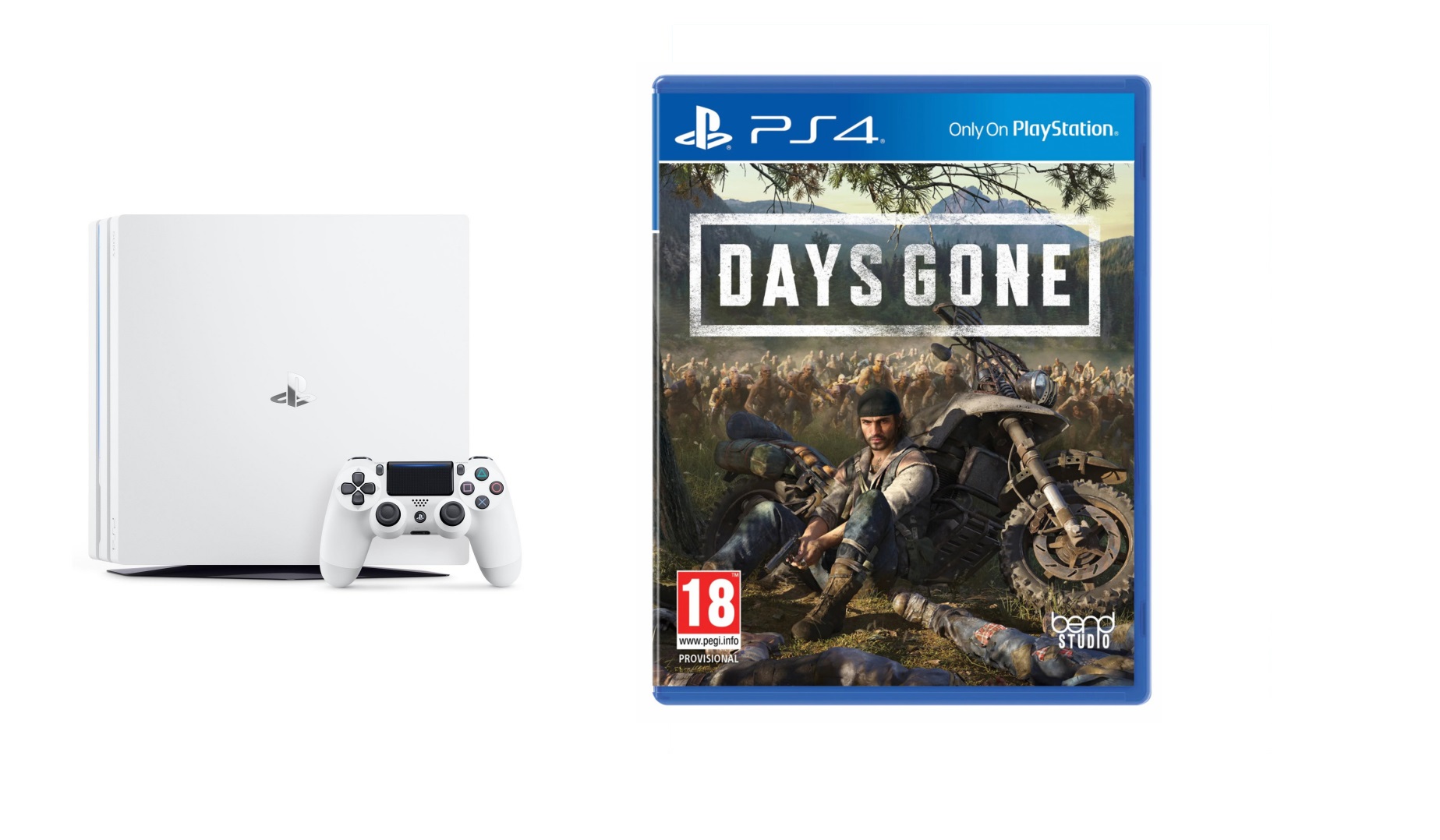 Køb Playstation 4 Pro White Console - TB (Nordic) + Days Gone (Nordic)