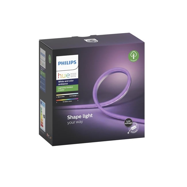 Philips Hue - Lightstrip Outdoor 2m - White & Color Ambiance - Ny Model
