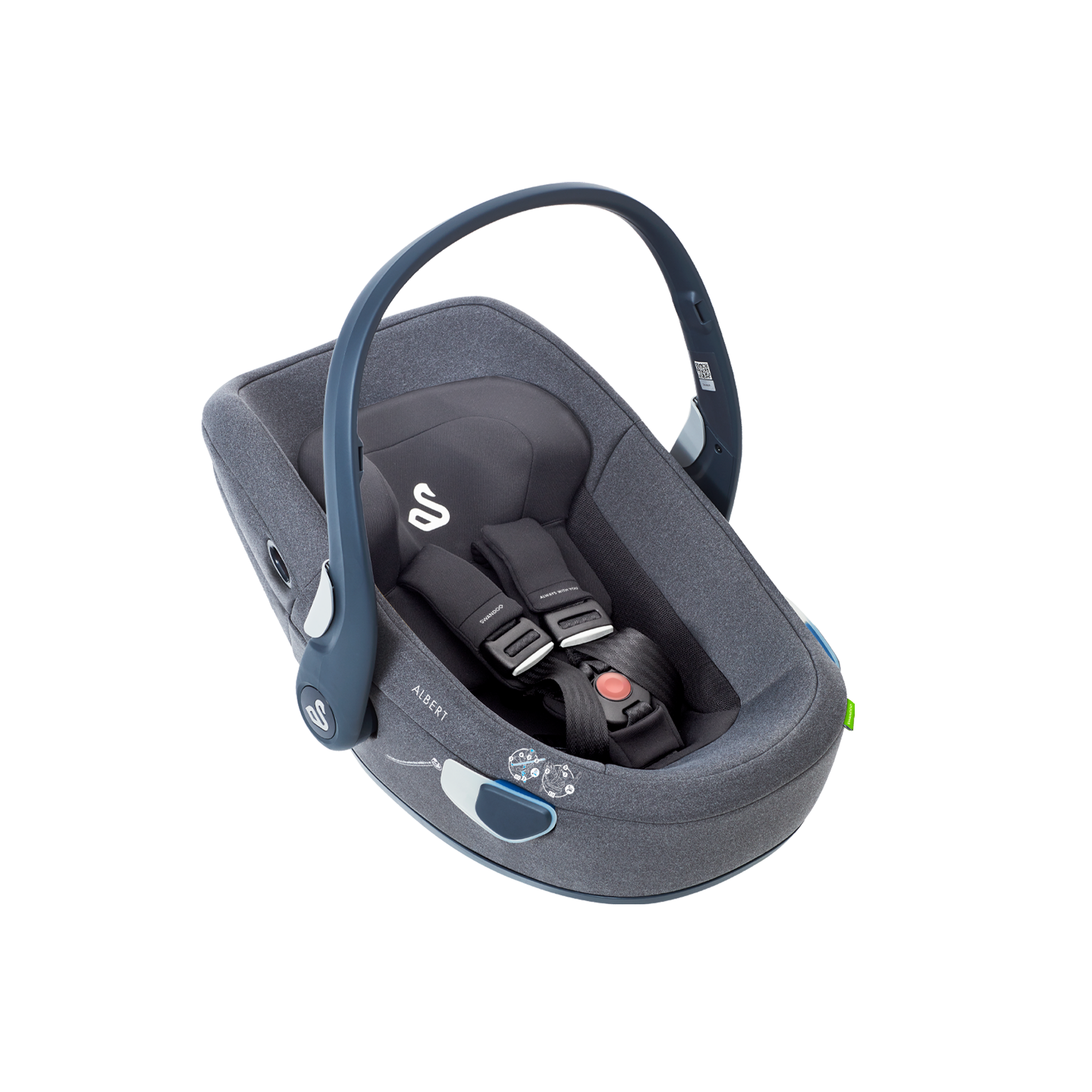 Swandoo - Baby Car Seat Albert I-Size - Sesam Grey