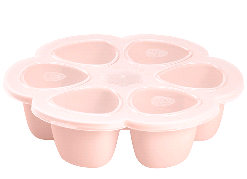 Béaba - Silicone Multiportions 6*90 ml - Pink - Baby og barn