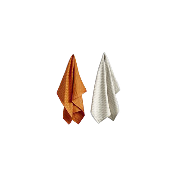 HAY - Tea Towels S&B Box NO 2 - Cream/Orange (501939)