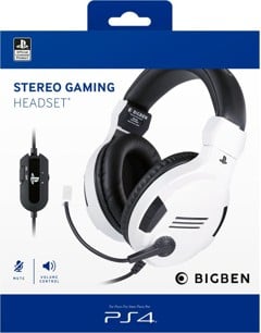 ﻿Playstation 4 HW Bigben Stereo Gaming Headset v3 (White)