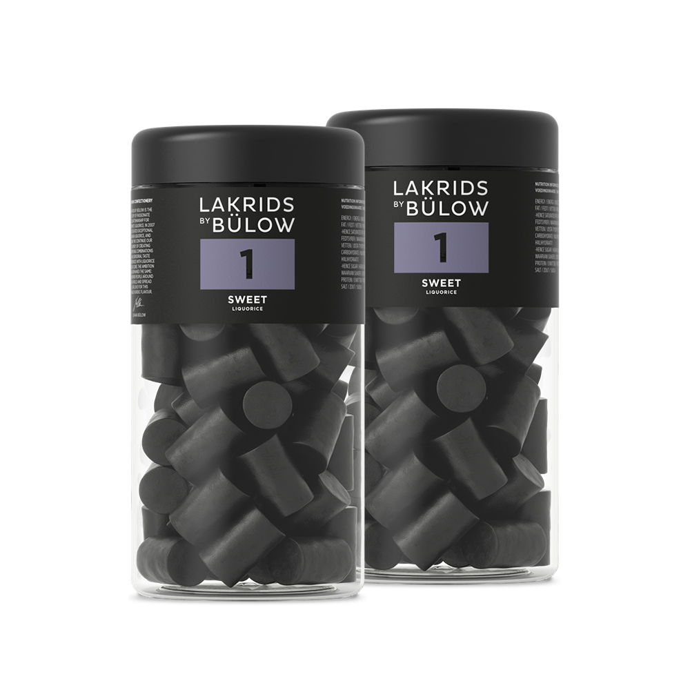 Lakrids By Bülow - 2 x Regular NO.1 Sweet Liquorice 360 g