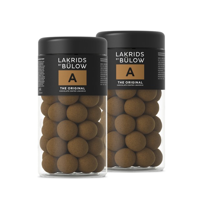 Lakrids By Bülow - ​2 x Regular  A - The Orginal Chokolade Overtrukket Lakrids 295 g