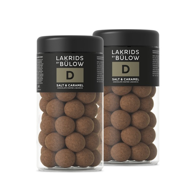 Lakrids By Bülow - 2 x Regular D – Salt & Karamel Chokolade Lakrids 295 g