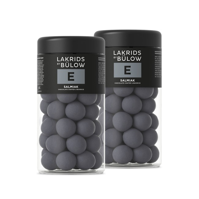 Lakrids By Bülow - ​2 x Regular E - Salmiak Chokolade Overtrukket Lakrids 295 g
