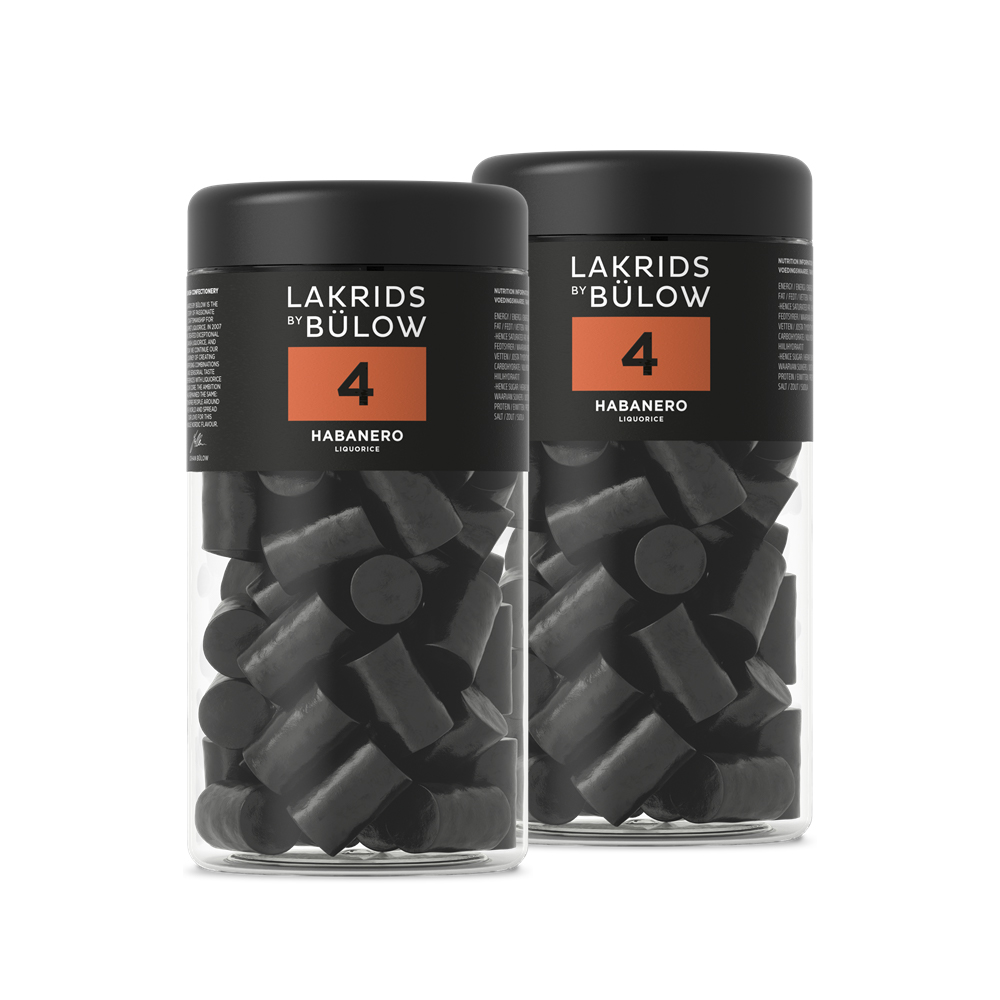 Lakrids By Bülow - 2 x Regular NO.4 Habanero Liquorice 360 g